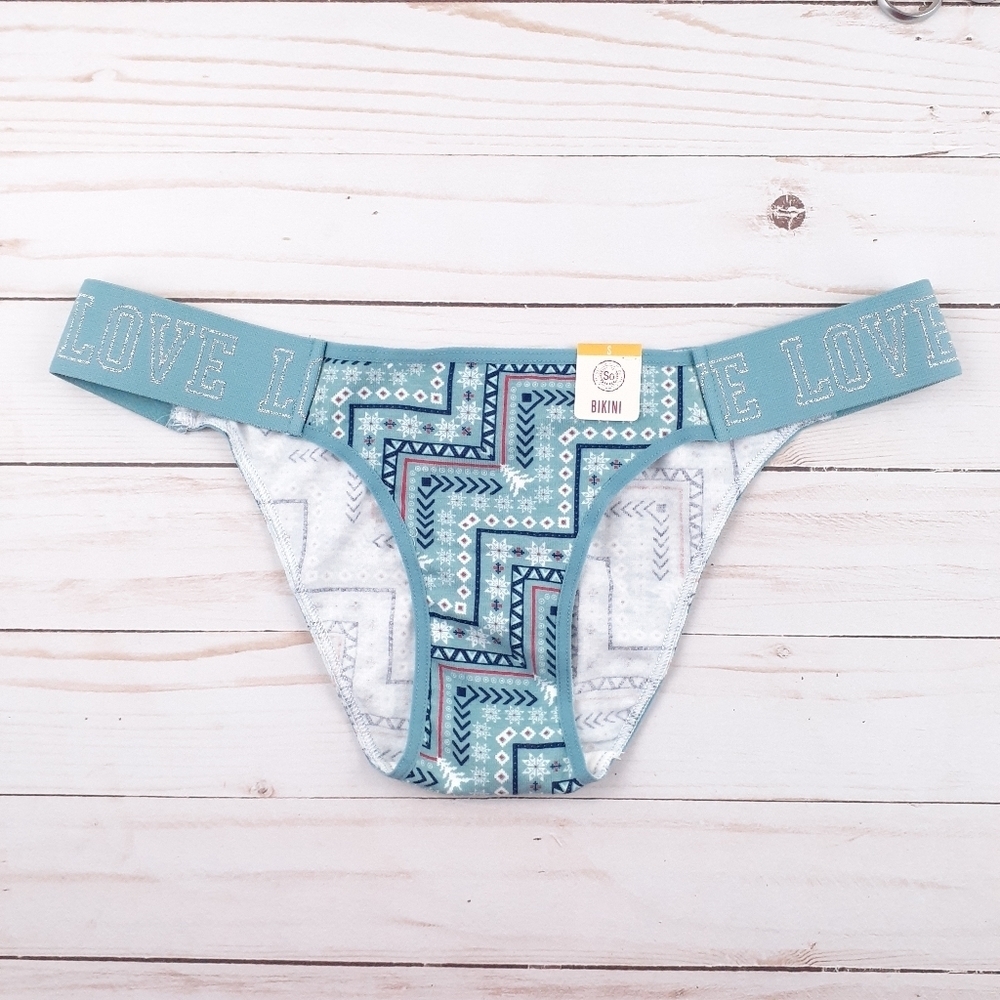 Womens Panties S Bikini Underwear Love Teal 164
